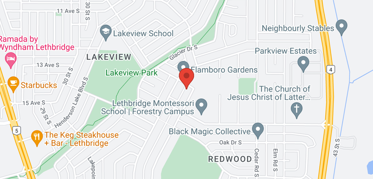 map of 1404 Ashgrove Road S
